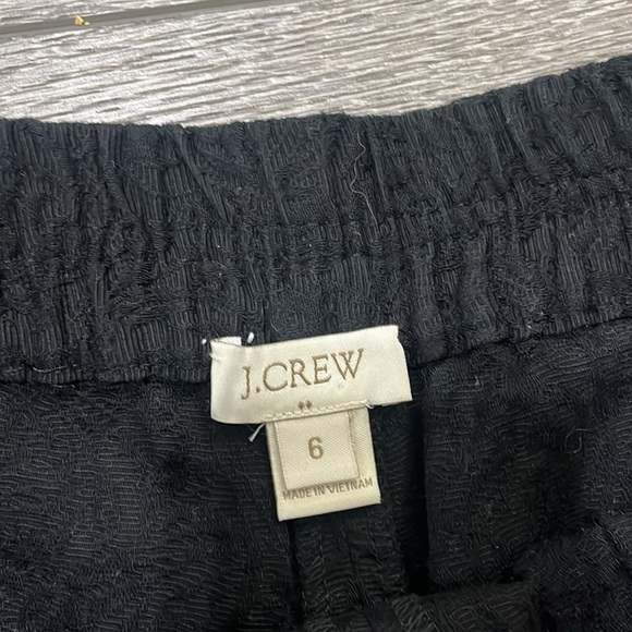 J. Crew Black Jacquard Boardwalk Short Shorts Pockets Size 6 (C2107) - Picture 3 of 5